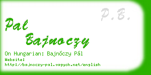 pal bajnoczy business card