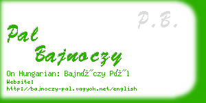 pal bajnoczy business card